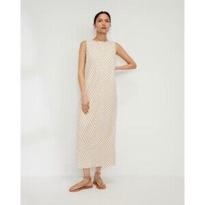 Everlane Cream Striped Maxi Dress